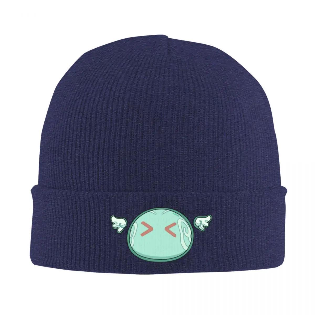 

Genshin Impact Anemo Slime Knitted Hat Beanies Autumn Winter Hats Warm Color Anime Game Cap Men Women Gifts