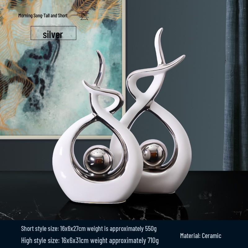 European Ceramic Time Flies Ornament: Elegant Art Decor for Home or Office