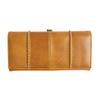 RafiCaro Clasp Wallet Womens Genuine Leather Long Large Capacity Italian Brown