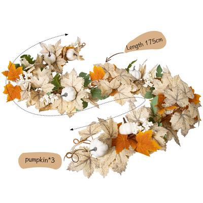 Simulation Maple Leaf Vine Home Dining Table Green Plant Decoration Thanksgiving Simulation Vine Fall Halloween
