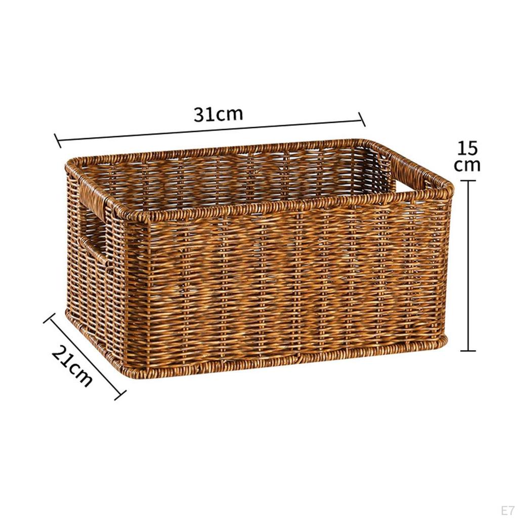 Hand Basket Built in Handles PP Material Organizing for Living Room, Outdoors