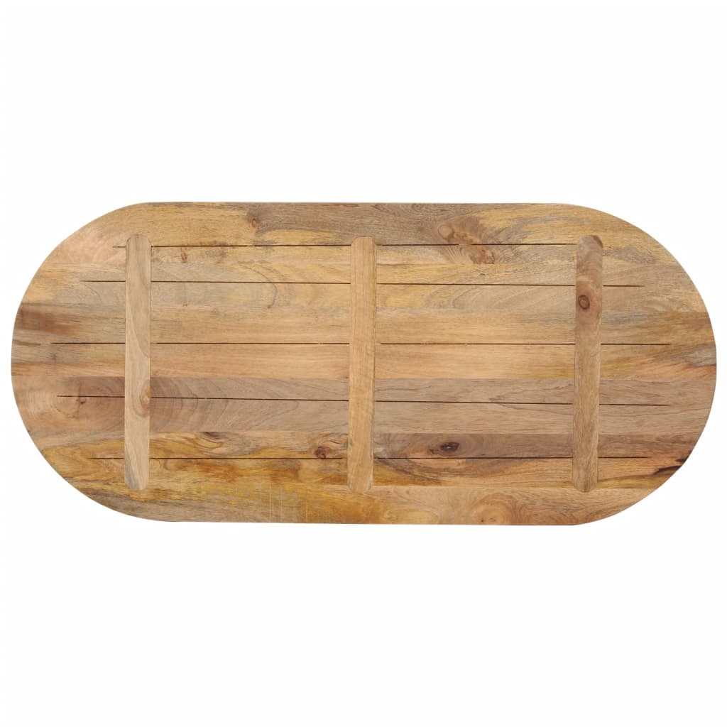 Vidaxl Blat Stołu, 90X40X3,8 Cm, Owalny, Lite Drewno Mango