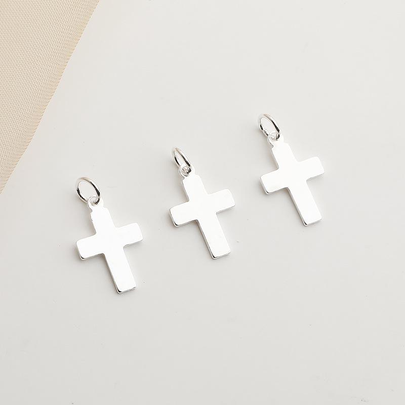 S925 Sterling Silver Cross Pendant for DIY Jewelry Making