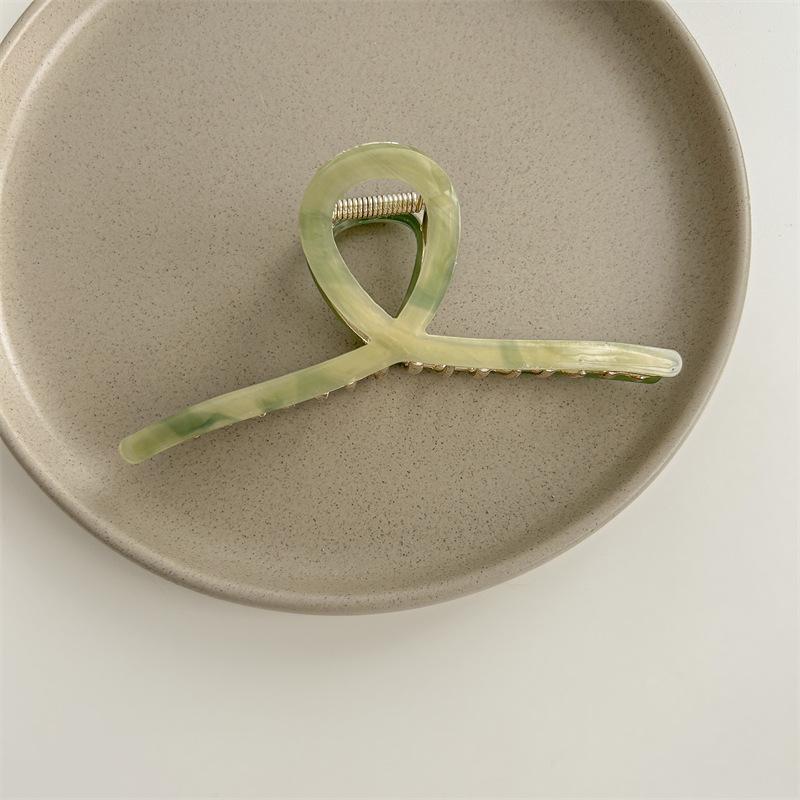 

Женская модная большая заколка-краб из металла и ацетата – Заколка-акула высокого класса для затылка