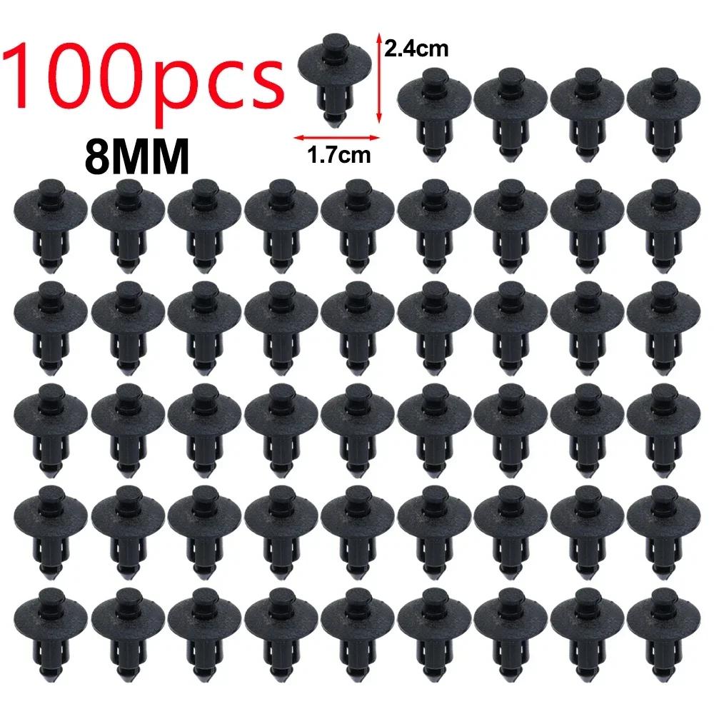 100/50pcs Plastic Bicycle Fairing Rivet Setting Panel Fastener Clips for Honda for Suzuki for Kawasaki Car Fenders Bumpers Clips
