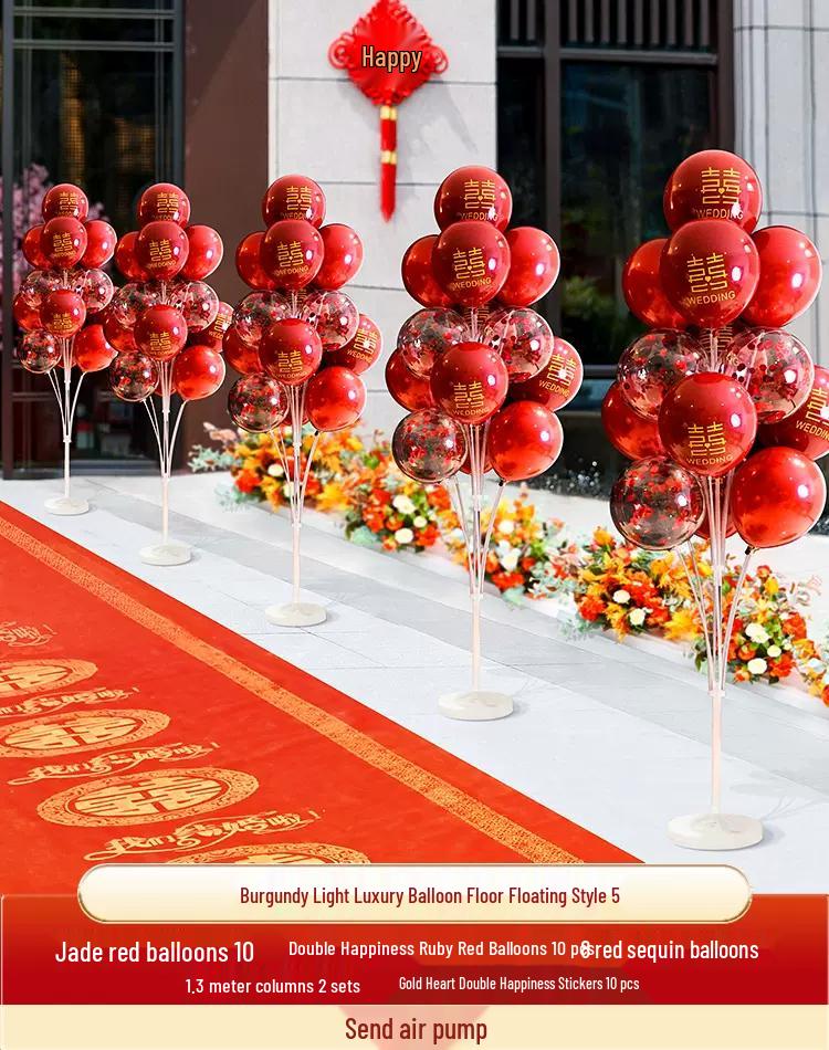 Outdoor Wedding Venue Aisle & Arch Balloon Decoration Set