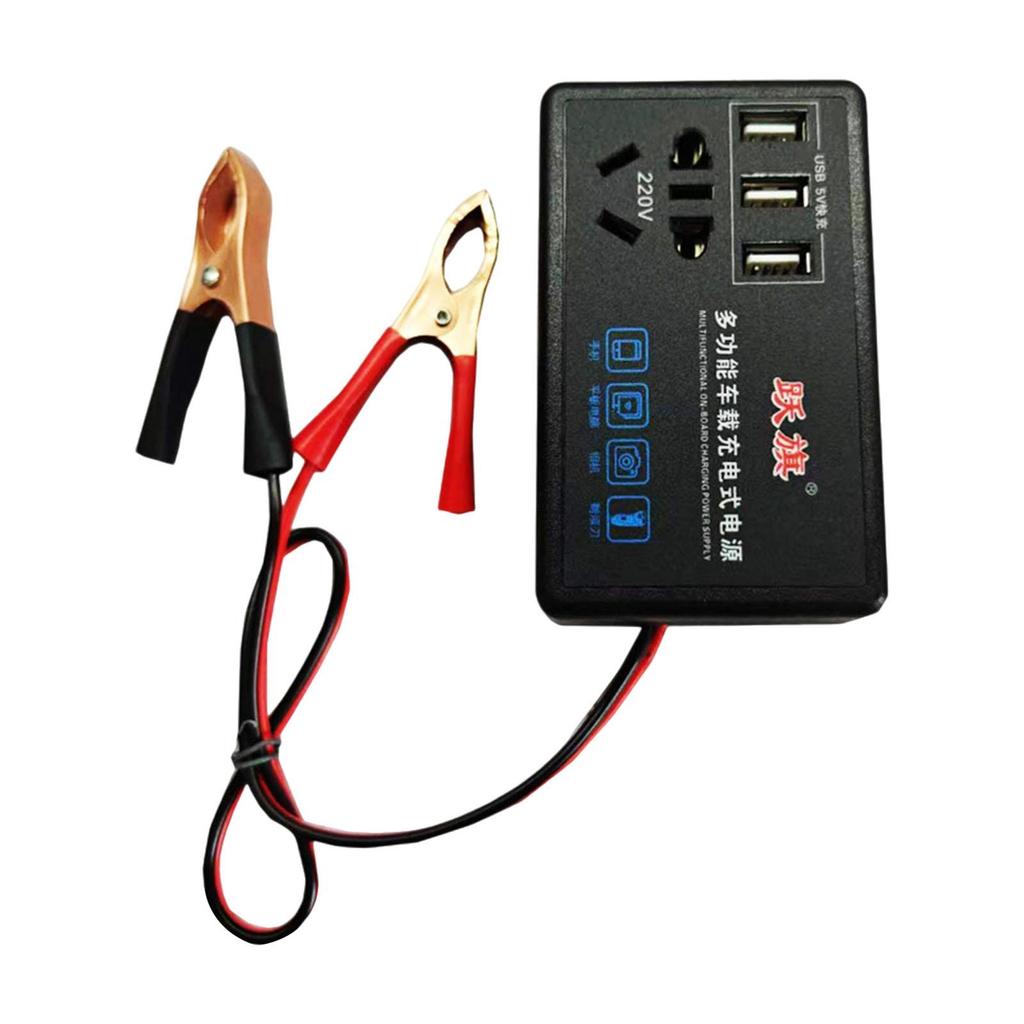 200W Power Inverter 5V USB Charging Output for Camera Phone Road Trips