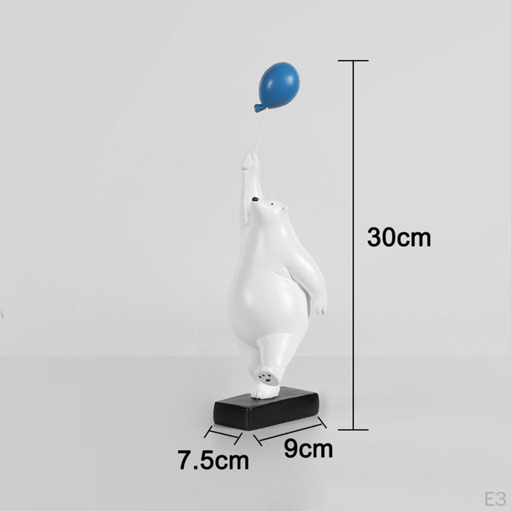 Figura Adorno Escultura Regalo Con Globo de Resina