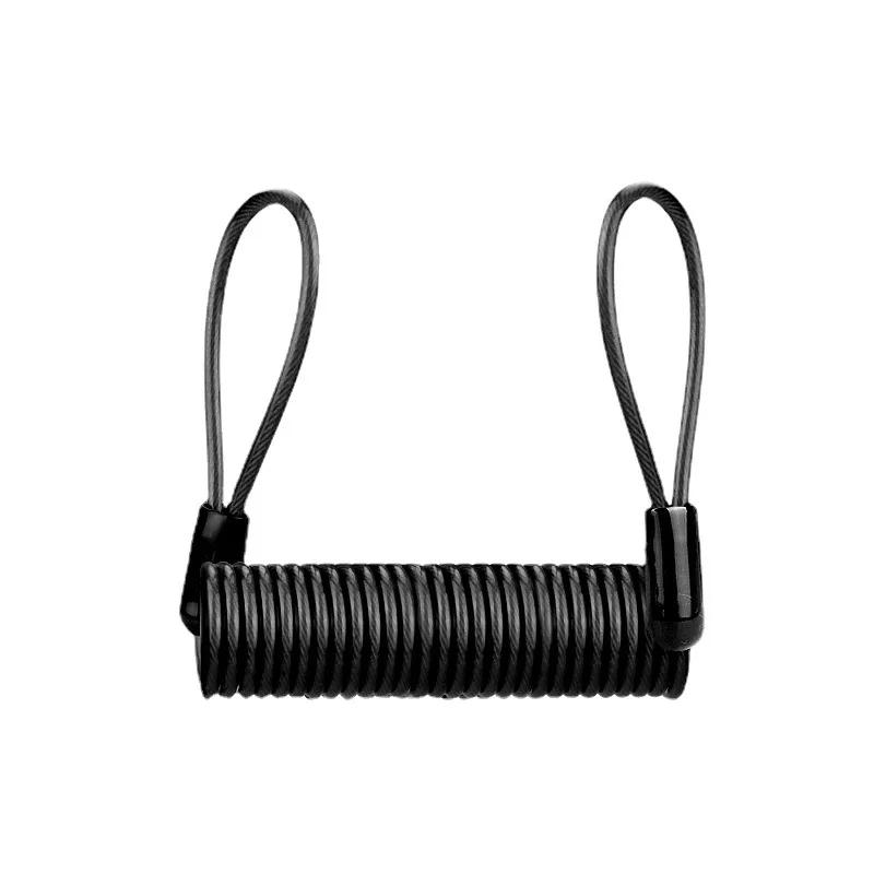 1.5m Bike Spring Cable Lock Anti Theft Rope Alarm Disc Lock For Motorcycle/Bike Scooter Security Reminder Protection Accessories