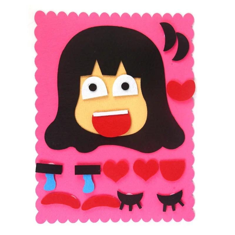 30cm11.8in Gesichtswechsel 3D Puzzle Lustiges Spiel Kinder Montessori Lern Pädagogisches Spielzeug für Kinder Gesichtsausdruck Aufkleber