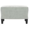 Footstool Light Grey 60x50x41 Cm Velvet