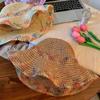 Woven Straw Hat Sunshade for Seaside Beach Holidays – Breathable, Openwork Design with a Wide Brim to Flatter the Face