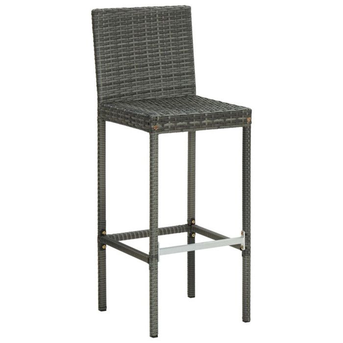 VidaXL Lot de 6 Tabourets de Bar avec Coussins, Repose-pieds de Pub, Chaises de Bistrot, Meubles de Salon Salle de Séjour, 362579