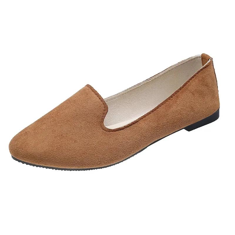 Modne Damskie Buty Wulkanizowane Jednokolorowe Damskie Mokasyny Płaskie Buty Damskie Lekkie Ciepłe Mokasyny Wiosna Zapatos Mujer
