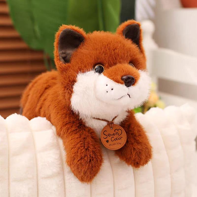 Simulation Cat Fox Doll Three-color Cat Pose Plush Toy Doll Machine Doll Grab Machine Doll