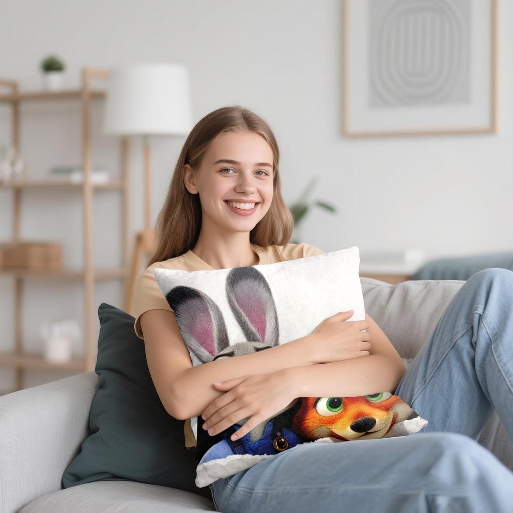 Printed Pillowcase Square Pillowcase Sofa Pillowcase No Core Comfortable Pillowcase