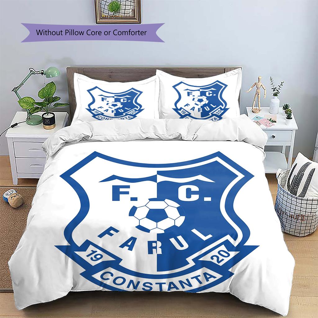 Biancheria da letto con motivo Farul FC Decorazione per la casa Regalo di compleanno (1 * copripiumino + 2 * federa, senza nucleo)