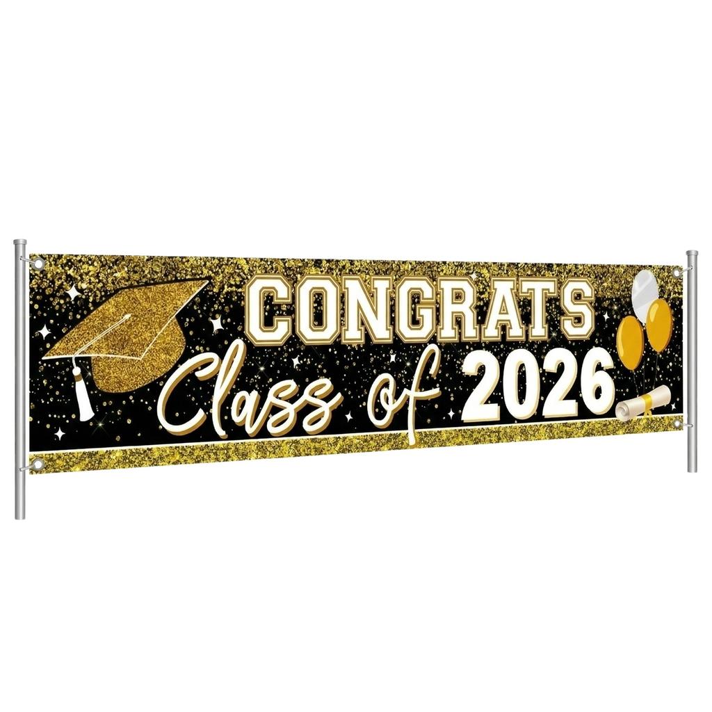 Graduation 2026 Graduation Event Party Decoration Hanging Banner Polyester Flag