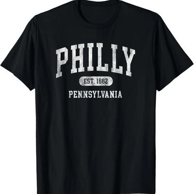 Philadelphia Pennsylvania Retro Throwback Philly Souvenir T-Shirt, 100% Baumwolle