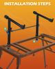 STRICH Keyboard Stand 2 Tier Foldable Adjustable Piano Stand Compatible with Keyboard Electronic Piano Width/Height 54/61/73/76/88