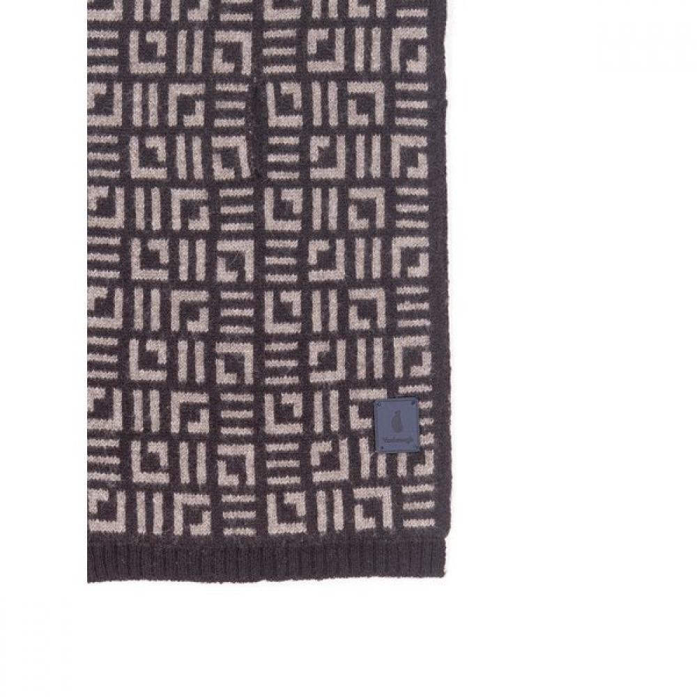 Vanbrough Cashmere 100 Allover Variant Motif Petit Scarf Bpftm1008 Bw