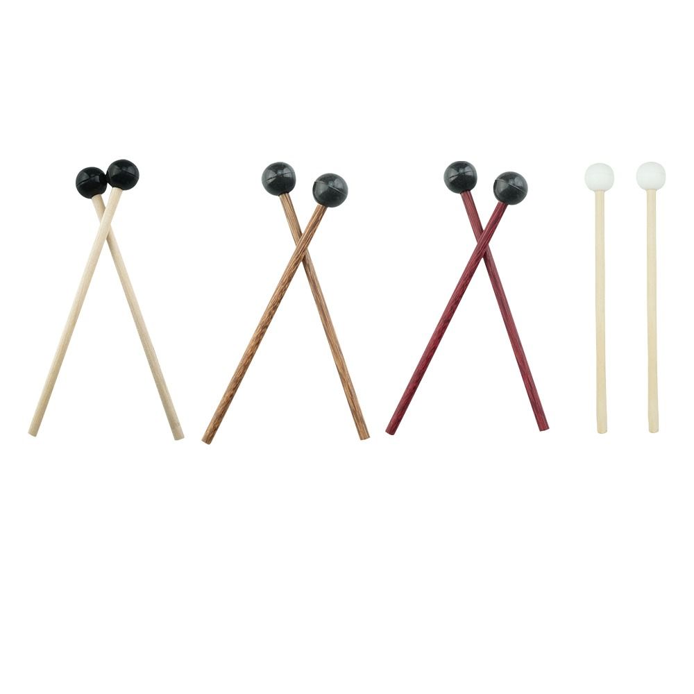 2Pcs/Set Wooden Handle Tongue Drum Sticks Silicone Drumstick Wooden Drum Hammer Musical Instrument