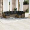 VidaXL Garden Lounge Set with Cushions 9 Pcs, Patio Sofas, Patio Furniture Set, Outdoor Furniture, Grey 3258945