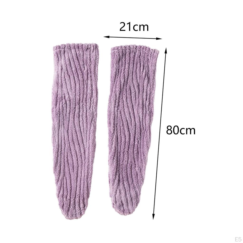 Overknee-hohe Fuzzy-Socken, Slipper-Stiefel-Fleece, warme Damen-Oberschenkel-Beinlinge