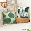 N-Nordic Tropical Plam Tree Green Cushion Cover Summer Linen Pillow Case Organic Fabric Cushion Cover Double-Sided Home Decor
