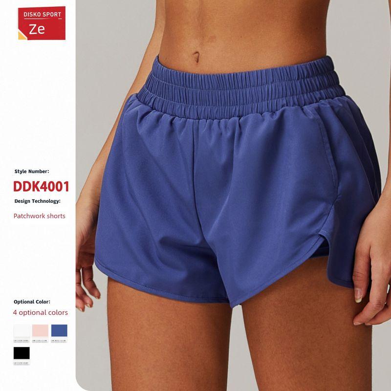Guangzhou Zechuang Clothing Co., Ltd Zechuang Pocket Nude Feel Quick-Drying Yoga Shorts Fake Two-Piece Sports Hip Lifting