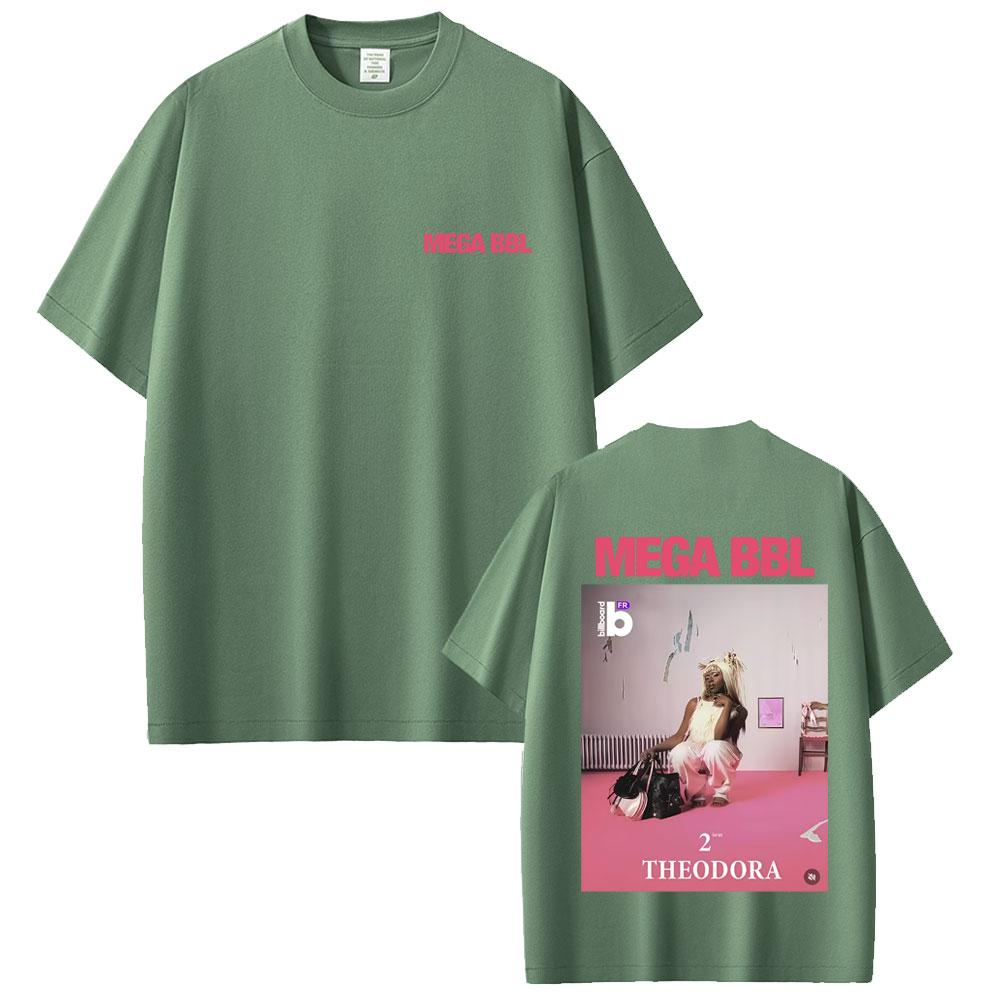 Rapper Theodora Mega Bbl Album Graphic Tshirt Men Women Hip Hop Fashion Pop Music T Shirts Unisex Casual Vintage Cotton Tshirt