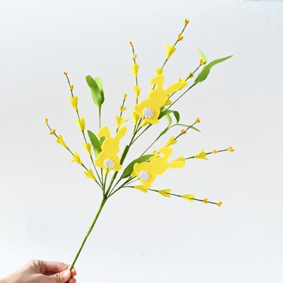 Künstliche Osterhasen-Stecker Frühling Florale Baumzweige mit Ostereiern Fake Zweigstiele für Blumenarrangement Tischdekoration Heimvasen-Dekor
