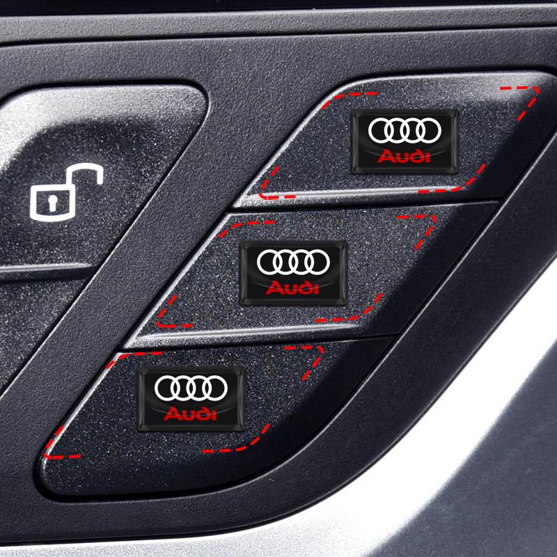 Car Styling 3D Epoxy Car Steering Wheel Dashboard Decoration Stickers For Audi A7 A8 A3 A4 A5 A6 TT Q3 Q5 Q7 A1 B5 B6 B7 B8 B9 8P C6 C5 C7