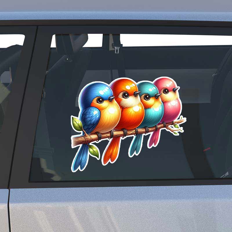 Watercolor Bird Car Sticker Vinyl Decal Waterproof Rear Window Motorcycle Camper Bumper Truck Laptop Decoration TM198
