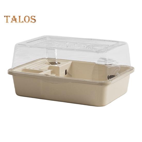 

Большая клетка для хомяка, открывающаяся сверху, клетки для морских свинок с бутылкой с водой, колесо для упражнений, двухслойный домик для маленьких животных, для кролика, мышей, ежа бежевый