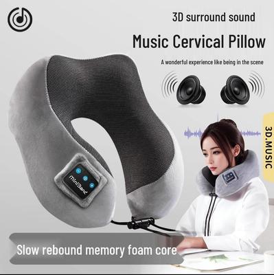 U-förmiges Bluetooth-Nackenkissen mit Stereo-Sound für Reisen und Büro