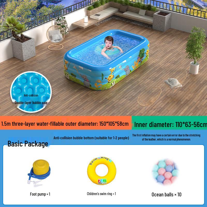 

WEZHO 1.5M Extra Thick Inflatable Pool Set