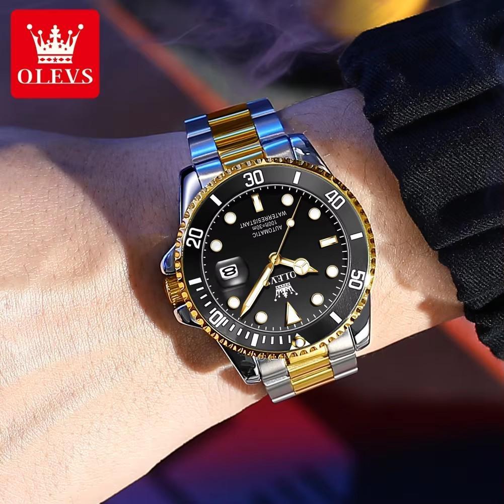 OLEVS Orologio Meccanico da Uomo Lusso Business Impermeabile Luminoso Automatico Classico Orologi da Polso Eleganti da Uomo