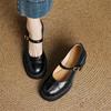 Mode Neue Frühling/Sommer Echtleder Mary Jane Schuhe für Damen Mode Plateau Schuhe Damen Klobige Absätze Runde Zehenpartie Damen Pumps