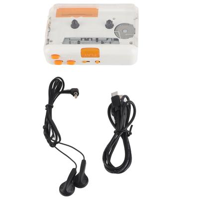 USB-Kassettenkonverter, Plug-and-Play, tragbarer MP3-Musikkassettenspieler mit Kopfhörer für den PC