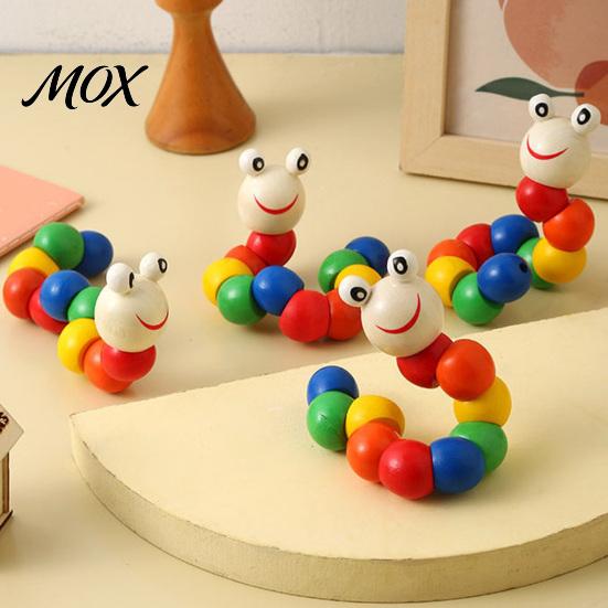 Caterpillar Fidget Kids Wooden Bead Toy, Educational Twisting Toy for Fine Toys Motor Skills, Number Color Preschool Learning Toddlers Early Education