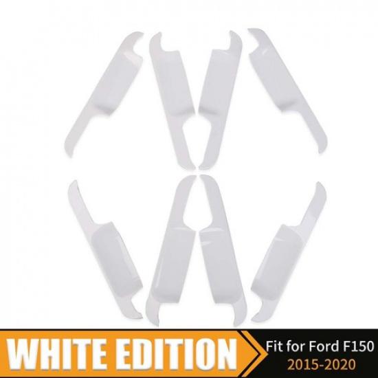 2015-18 Ford F150 Crew Cab Door Handle Bowl Covers Oxford White | Left | Painted Drilling Required | Adhesive | 1 Year Manufacturer Warranty