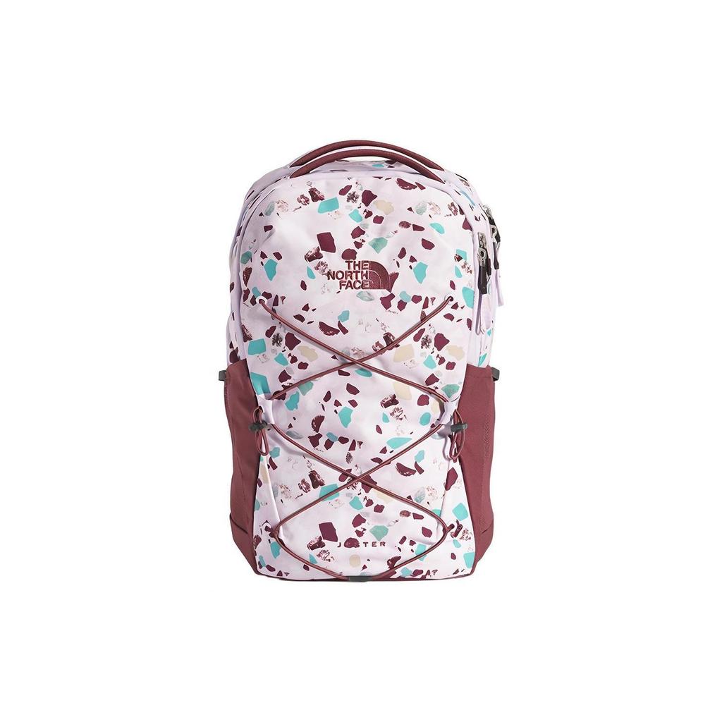 The North Face Jester 22L Large Capacity Logo Backpack Outdoor Bag Recycled Polyester Stone Print White Brown Women backpack NF0A3VXG-94P