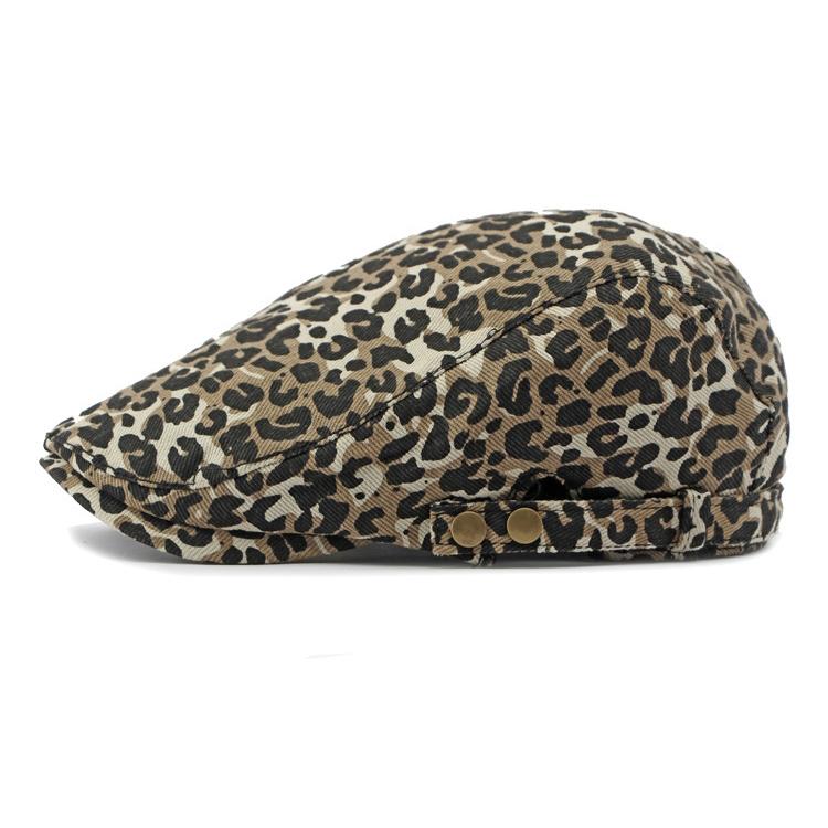 Leopard-print Beret Women's Retro Painter's Cap