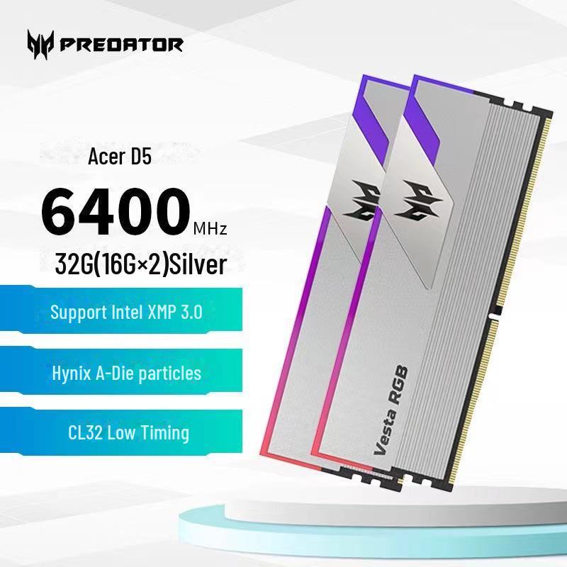 

Acer Predator DDR5 Overclocking Desktop Memory for 5th Gen Gaming