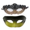 Couple Masquerade Masque Set Mardi Gras Party Ball Half-Face Masque Venetian Party Halloween Accessory for Men Women