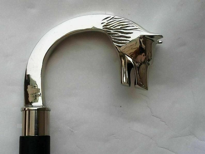 

Vintage Victorian Brass Handle Walking Stick | Handmade Cane Designer Walking Cane | Best STEAMPUNK Gift аэро