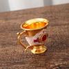 Home Metal White Wine Cup Alloy Pattern Gem Decorative Wine Set A Variety of Options