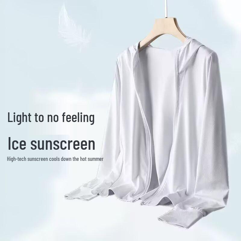 2025 Men's Ice Silk Mesh Summer Sun Protection Jacket, Thin, Loose, Plus Size, Breathable, Outdoor Wear.