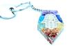 2x Orgonite Keychain Gemstone Chakra Hamsa